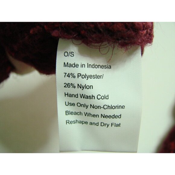 Cuddl Duds Burgundy Red Plush Speckled Knitted Mittens One Size So Soft Warm - Picture 6 of 6